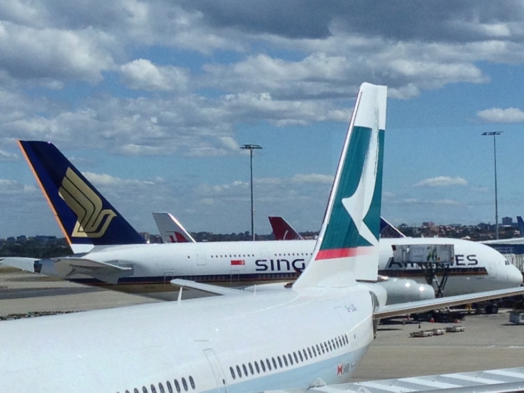 Planes on ground at Sydney Airport