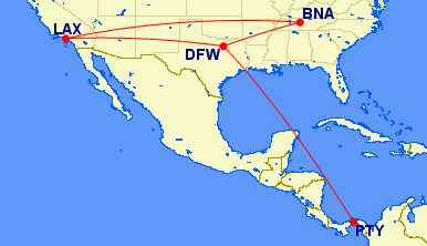 Flights from lax to dfw best sale one way